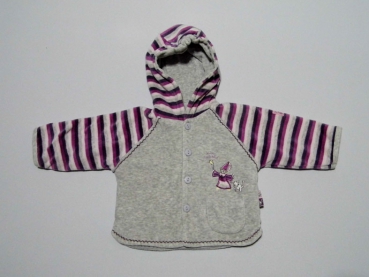 wattierte Samtjacke Gr. 62/68 Smily grau lila mit Fee