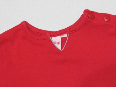 Langarmshirt Gr. 80 Aldi rot mit kleinem V-Ausschnitt
