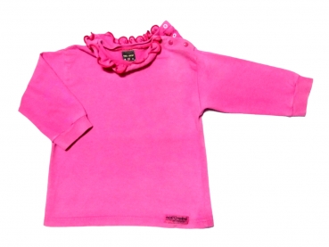 Rüschenshirt Gr. 74 Sanetta pink einfarbig