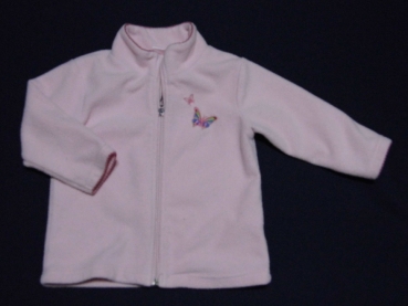 Fleecejacke gr. 86 Aldi rosa mit Schmetterling