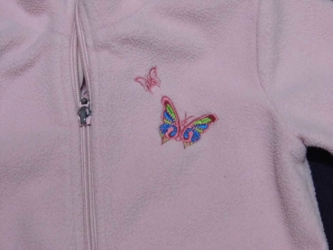 Fleecejacke gr. 86 Aldi rosa mit Schmetterling