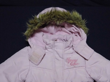 Winteranorak Gr. 86/92 C&A altrosa Kuschelkaputze