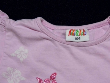 Flügelshirt Gr. 86/92 rosa mit Tigerdruck