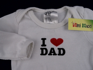 Langarmbody Gr. 50 H&M weiß – I Love Dad