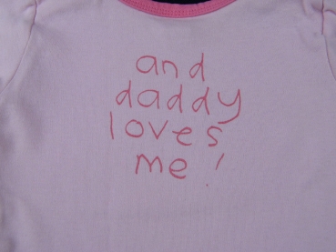 Langarmshirt Gr. 68 first smile rosa I love daddy