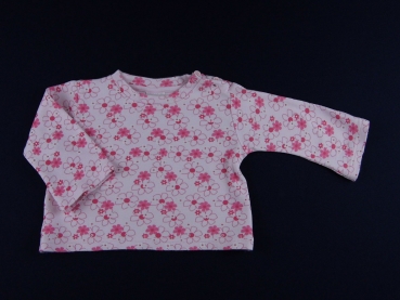 Langarmshirt Gr. 74/80 Lalelu rosa mit Blumendruck