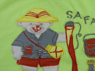 T-Shirt Gr. 68 gelb Safari Aufdruck