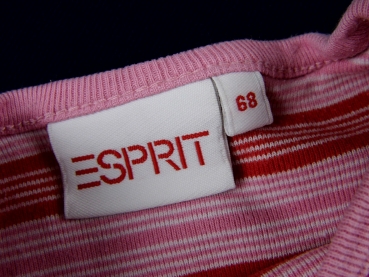 Ringelshirt Gr. 68 Esprit rosa/pink mit Fisch