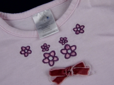 Langarmshirt Gr. 68 rosa raffiniert mit Schleifchen