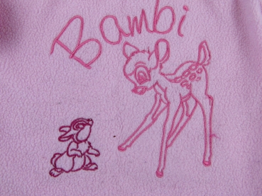 Fleecepullover Gr. 74/80 Disney rosa mit Bambi