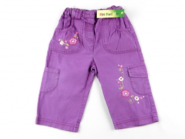 Sommerhose Gr. 68/74 flieder mit Blumenapplication