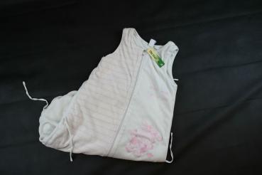 Samtschlafsack Gr. 74/80 C&A weiß mit rosa Kuh