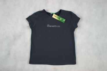 T-Shirt Gr. 92 Benetton dunkelblau Steinchen