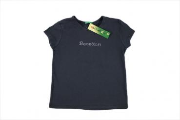 T-Shirt Gr. 92 Benetton dunkelblau Steinchen