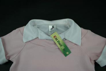 Poloshirt, Bluse Gr. 98/104 Palomino kurzarm rosa weiß 2-Lagen-Look