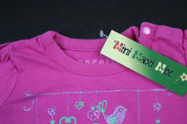 Langarmshirt Gr. 62 Esprit rosa Kultmotiv