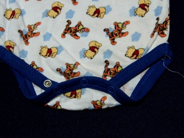 Kurzarmbody Gr. 62 Disney blau mit Winnie Puuh und Tigger