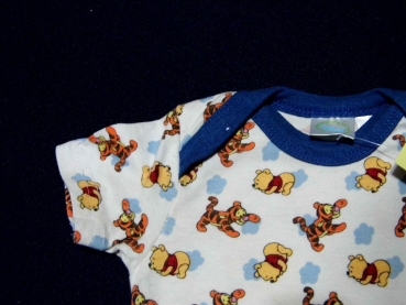 Kurzarmbody Gr. 62 Disney blau mit Winnie Puuh und Tigger