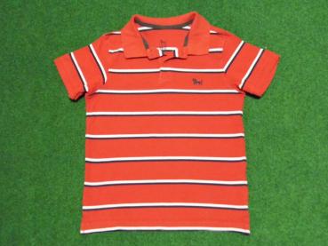 Poloshirt Gr. 128/134 TCM rot/schwarz/weiß gestreift