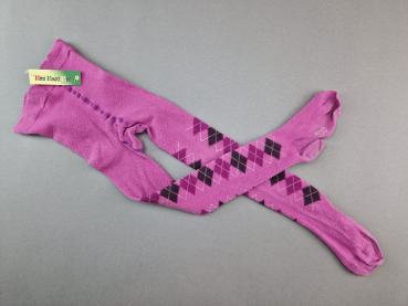 Strumpfhose Gr. 122/128 Falke pink mit Rauten