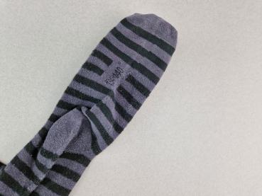 Strumpfhose Gr. 110/116 dunkelgrau mit schwarzen Streifen