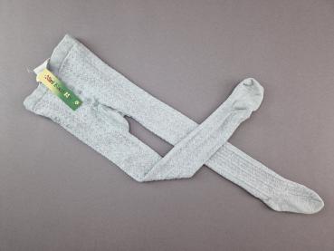 Musterstrumpfhose Gr. 92/98 hellblau/grau uni