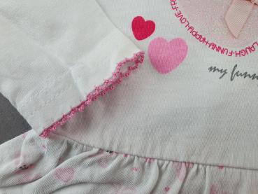 Langarmshirt Gr. 50 weiß  mit Schleifchen und Glitzerhase