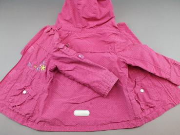 Regenjacke Gr. 86 Heinrich Nickel pink mit Blumenstickerei