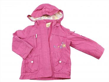 Regenjacke Gr. 86 Heinrich Nickel pink mit Blumenstickerei