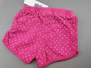 kurze Sweathose Gr. 68 pink mit weißen Pünktchen