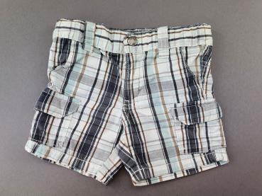 kurze Sommerhose Gr. 62/68 braun/weiß kariert