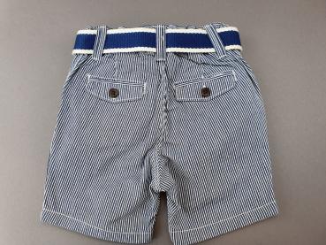 schicke kurze Jeans Gr. 68 H&M blau gestreift mit Gürtel