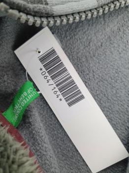 Sweatjacke Gr. 116/122 Benetton grau Blockstreifen