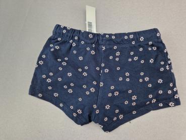 Sweathose Gr. 104 H&M dunkelblau kurz mit Taschen + weiße Blumen