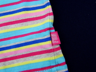 Ringelshirt Gr. 68 langarm bunt blau/pink/gelb