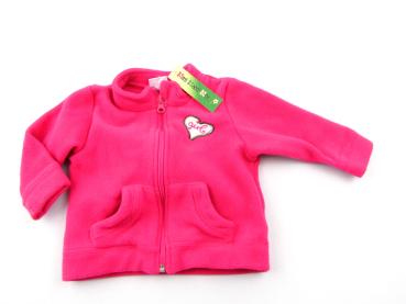 Fleecejacke Gr. 68 Aldi pink mit Herz