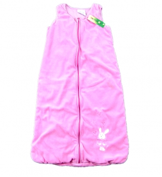 Samtschlafsack Gr. 80/86 Aldi rosa mit Häschen
