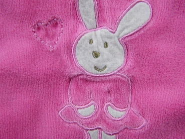 Samtschlafsack Gr. 80/86 Aldi rosa mit Häschen