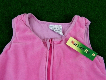 Samtschlafsack Gr. 80/86 Aldi rosa mit Häschen