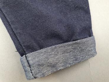 Sweatjeans Gr. 68 dunkelblau gerafft mit Gummibund Glitzerschrift