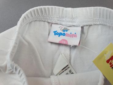 Leggins Gr. 68/74 Topomini weiß mit Schleifchen