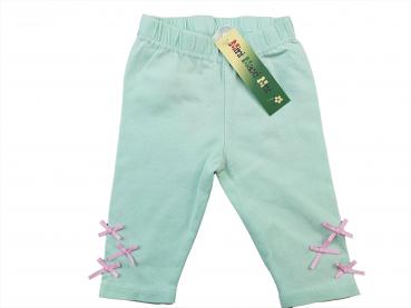 Leggins Gr. 56/62 mintgrün mit Schleifchen