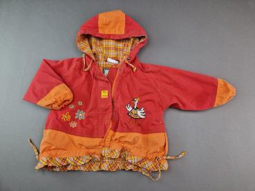 schicke Jacke Gr. 86 Topolino rot/orange mit Hühnchen und Rüschen