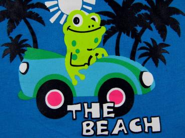 T-Shirt Gr. 56/62 Ernsting's Family blau Frosch und Auto