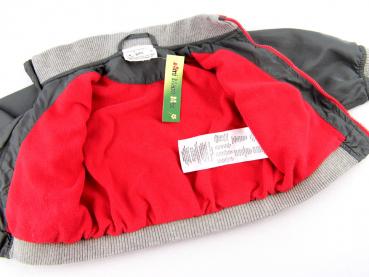 Übergangsjacke Gr. 74 grau/rot gefüttert Fleece