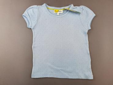 T-Shirt Gr. 98 Mini Boden hellblau mit Lochmuster