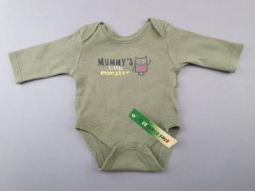 Langarmbody Gr. 44 olivgrün – Mummys little monster