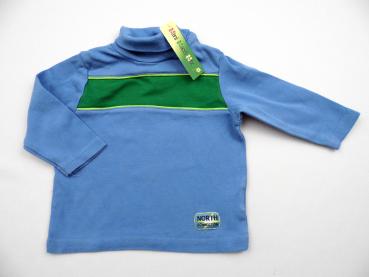 Langarmshirt Gr. 68 impidimpi blau/grün Rollkragen