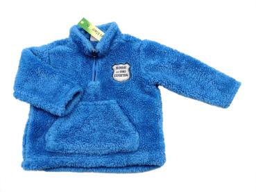 Kuschelpullover Gr. 74/80 Aldi blau Fleece * Zwillinge *