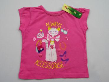 T-Shirt Gr. 68/74 rosa mit Kätzchen und Pailletten